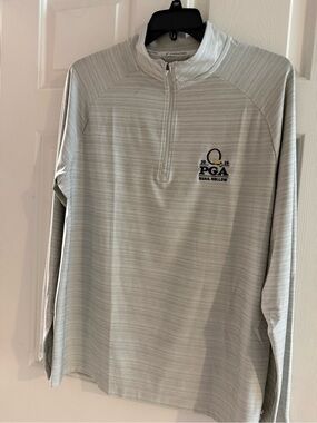 Quail Hollow PGA Championship 2025 Gray Striped Quarter-Zip Pullover